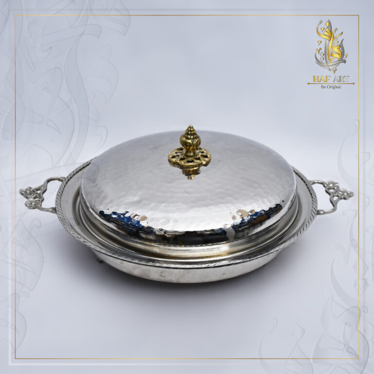 plateau avec cloche fleur